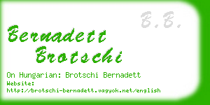 bernadett brotschi business card